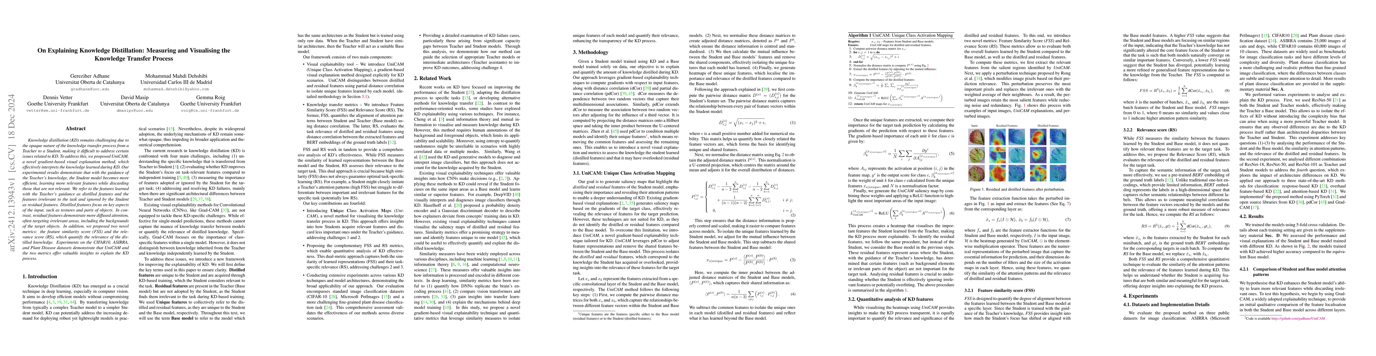 Thumbnail for On Explaining Knowledge Distillation: Measuring and Visualising the
  Knowledge Transfer Process
