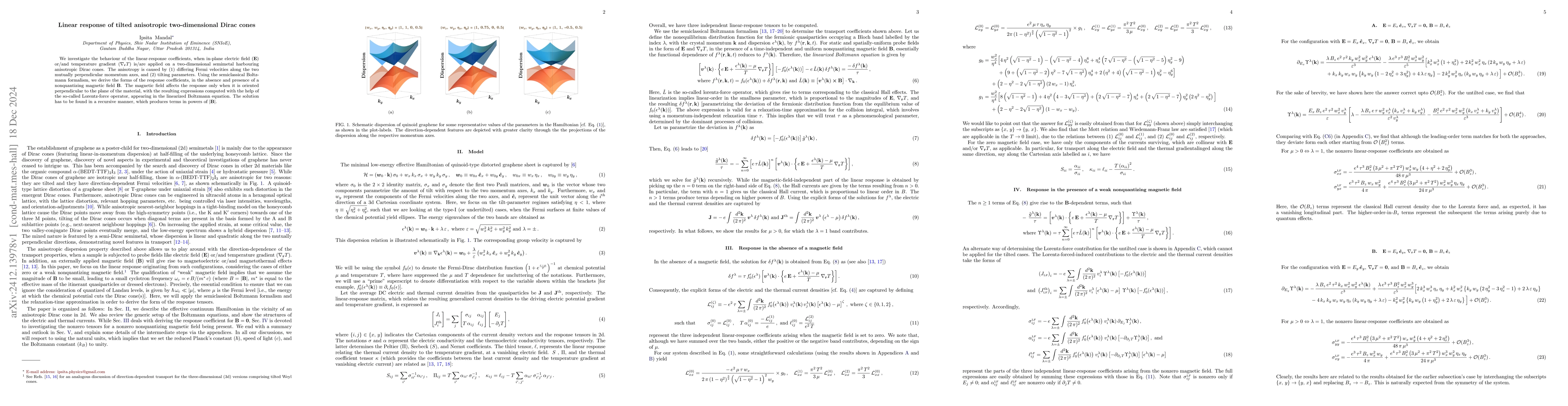 Thumbnail for Linear response of tilted anisotropic two-dimensional Dirac cones