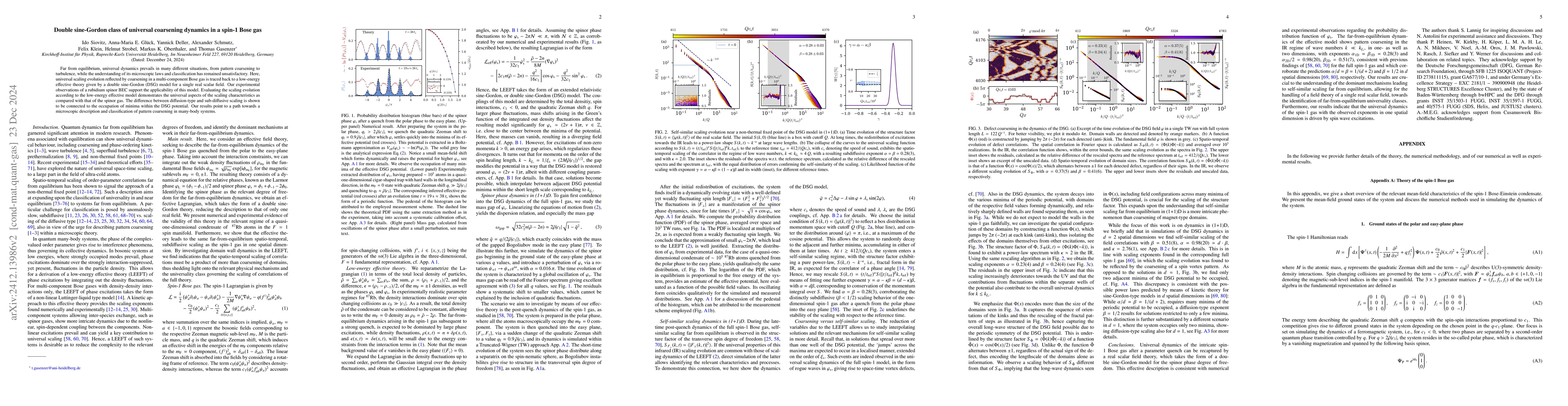 Thumbnail for Double sine-Gordon class of universal coarsening dynamics in a spin-1
  Bose gas