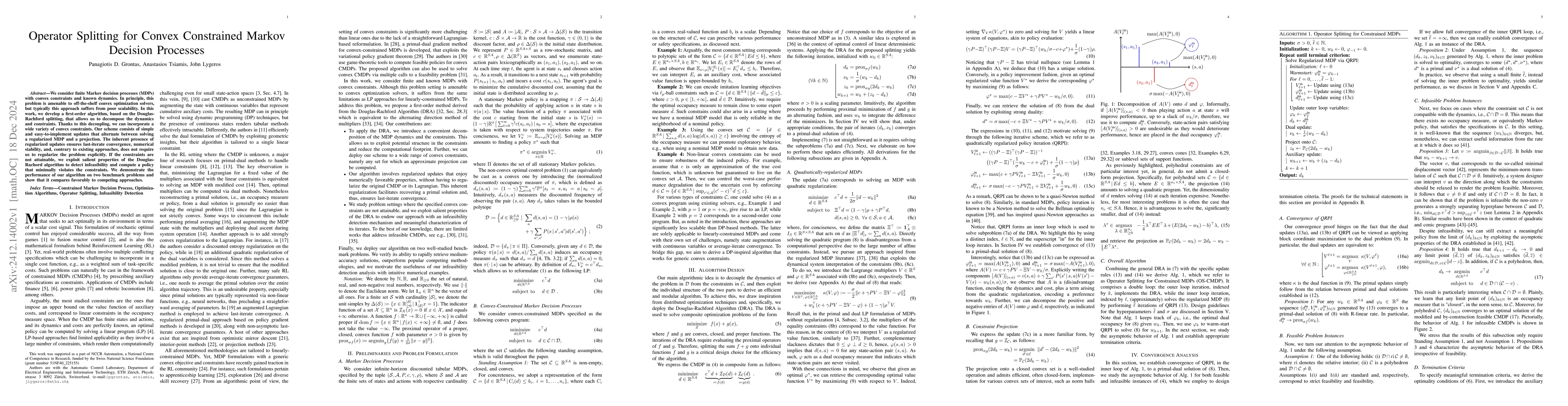 Thumbnail for Operator Splitting for Convex Constrained Markov Decision Processes
