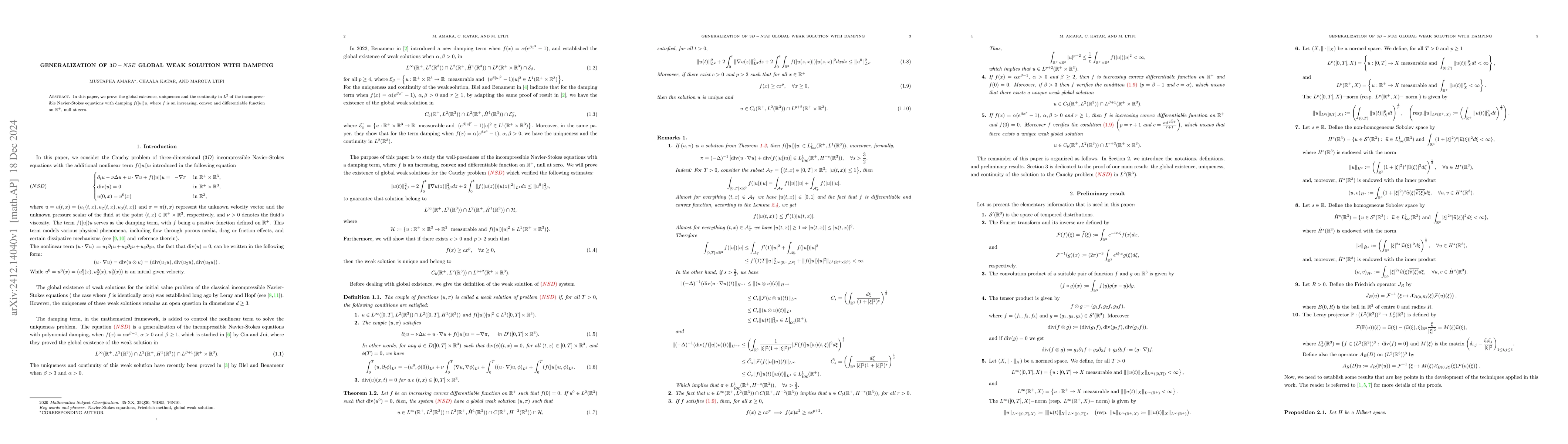Thumbnail for Generalization of 3D-NSE Global Weak Solution with damping