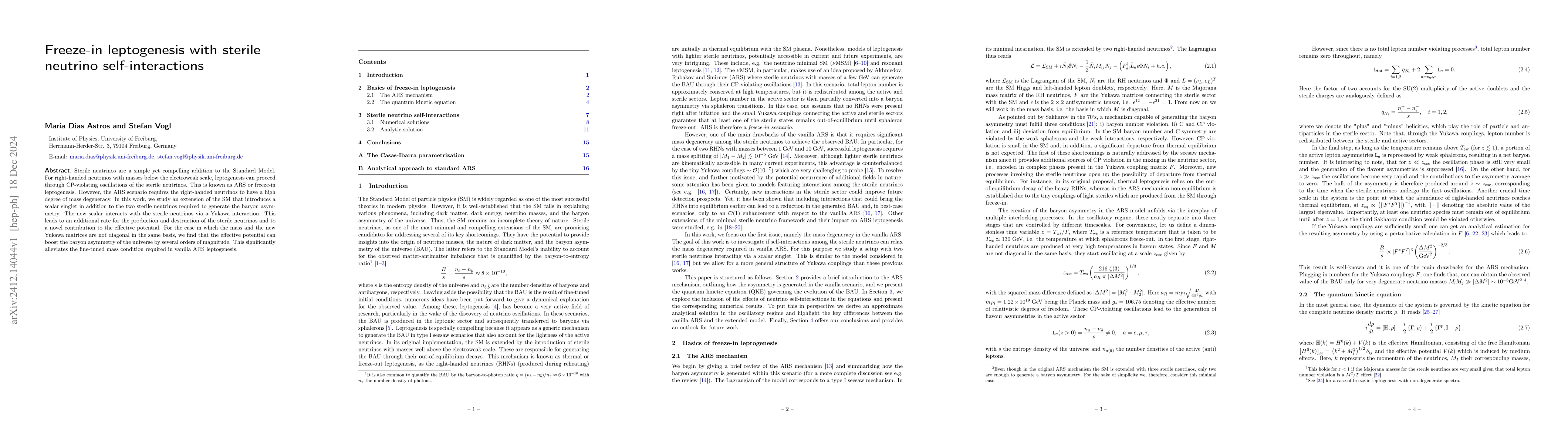 Thumbnail for Freeze-in leptogenesis with sterile neutrino self-interactions