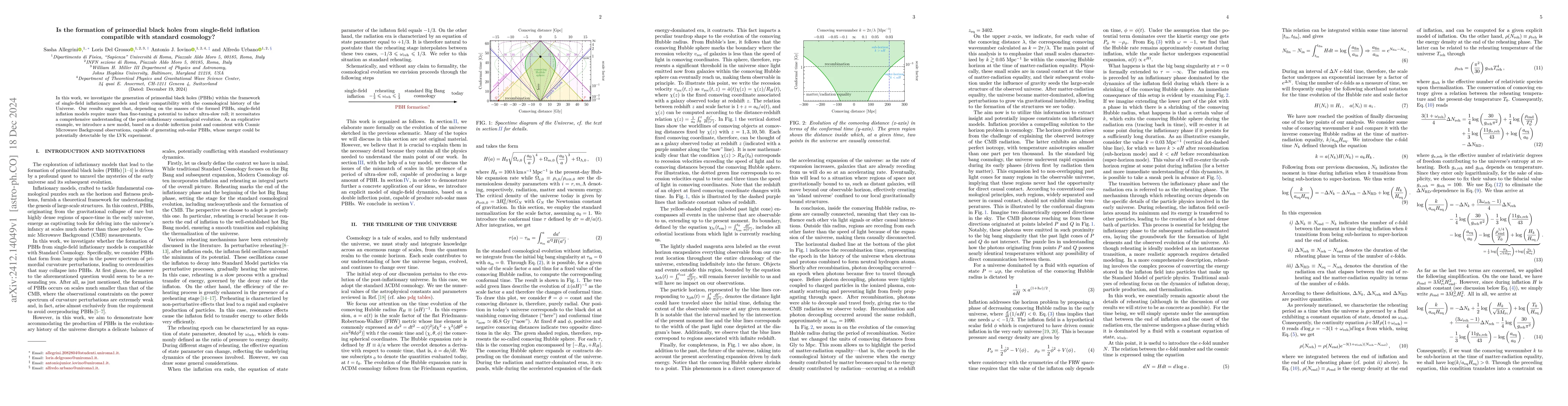 Thumbnail for Is the formation of primordial black holes from single-field inflation
  compatible with standard cosmology?