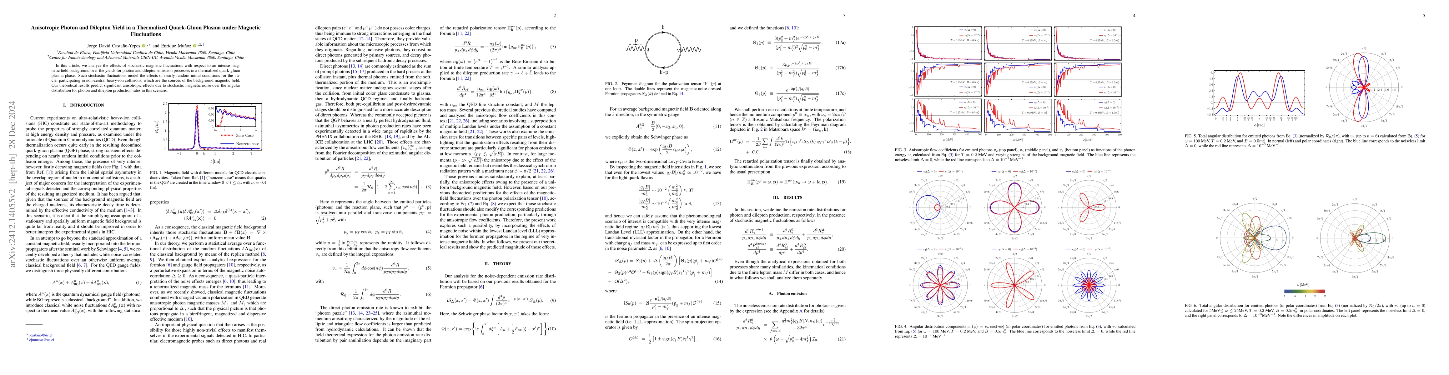 Thumbnail for Anisotropic Photon and Dilepton Yield in a Thermalized Quark-Gluon
  Plasma under Magnetic Fluctuations
