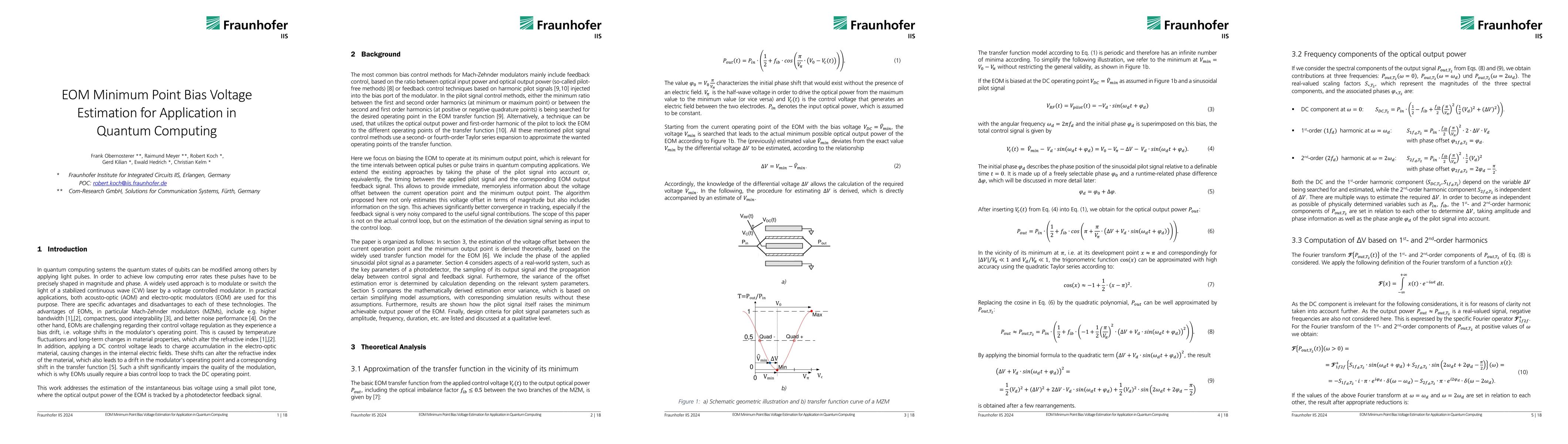 Thumbnail for EOM Minimum Point Bias Voltage Estimation for Application in Quantum
  Computing