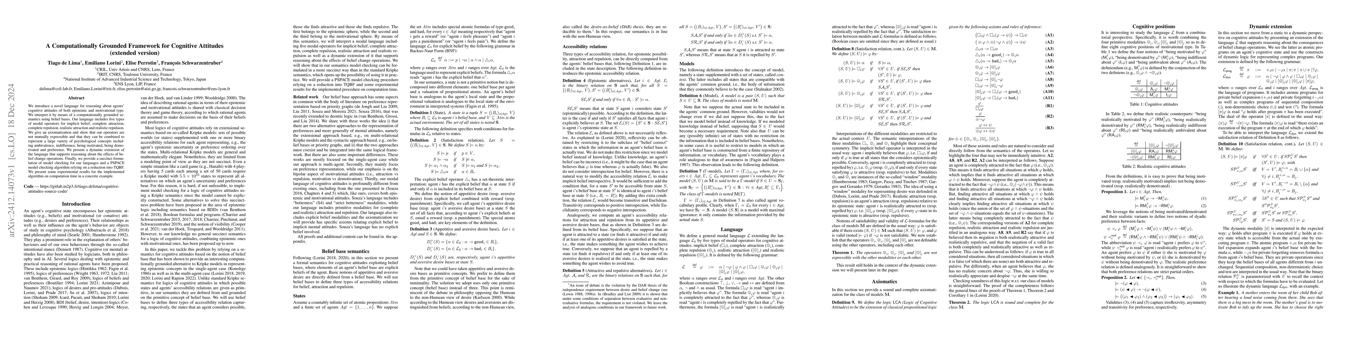 Thumbnail for A Computationally Grounded Framework for Cognitive Attitudes (extended
  version)