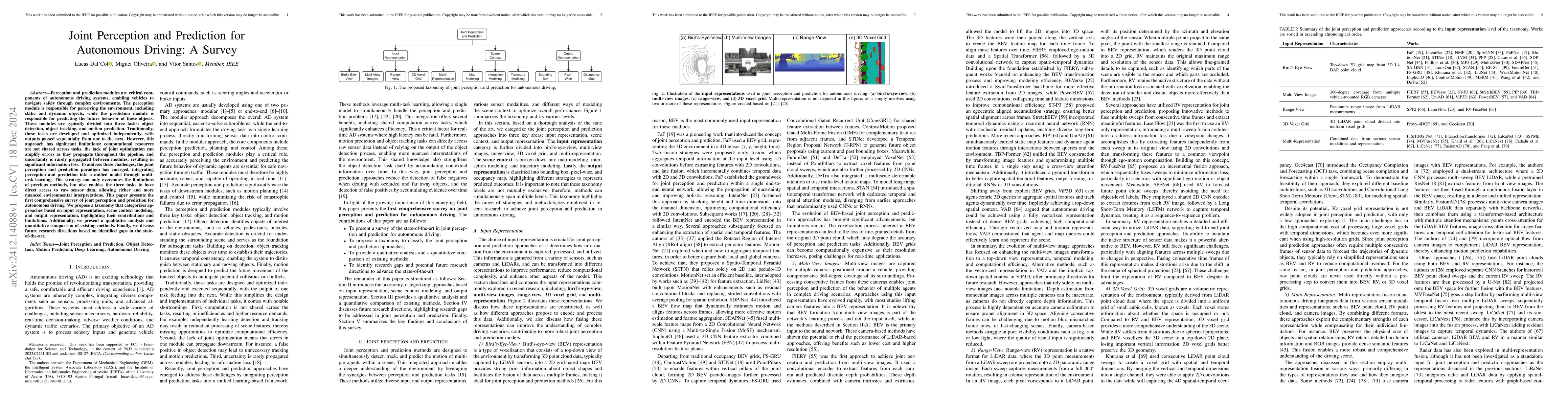 Thumbnail for Joint Perception and Prediction for Autonomous Driving: A Survey