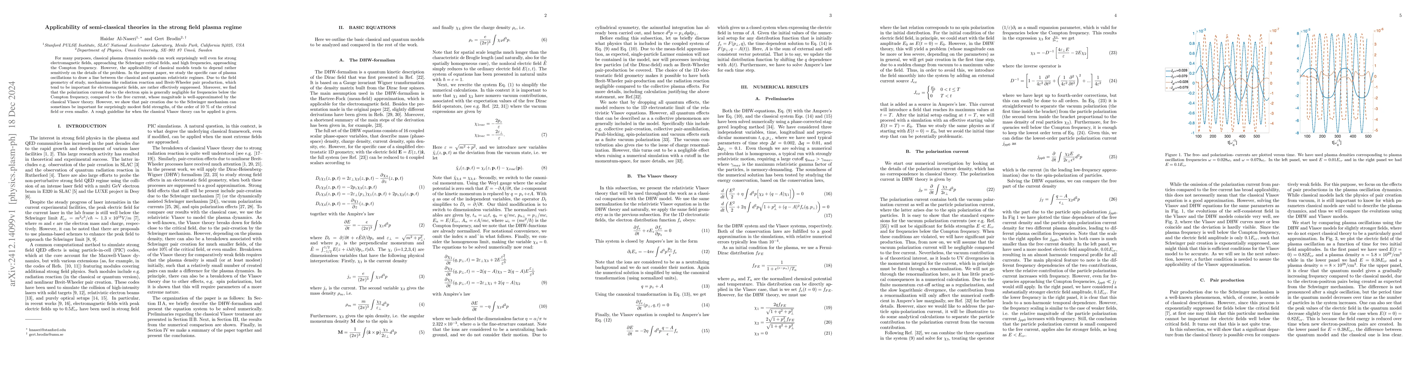 Thumbnail for Applicability of semi-classical theories in the strong field plasma
  regime