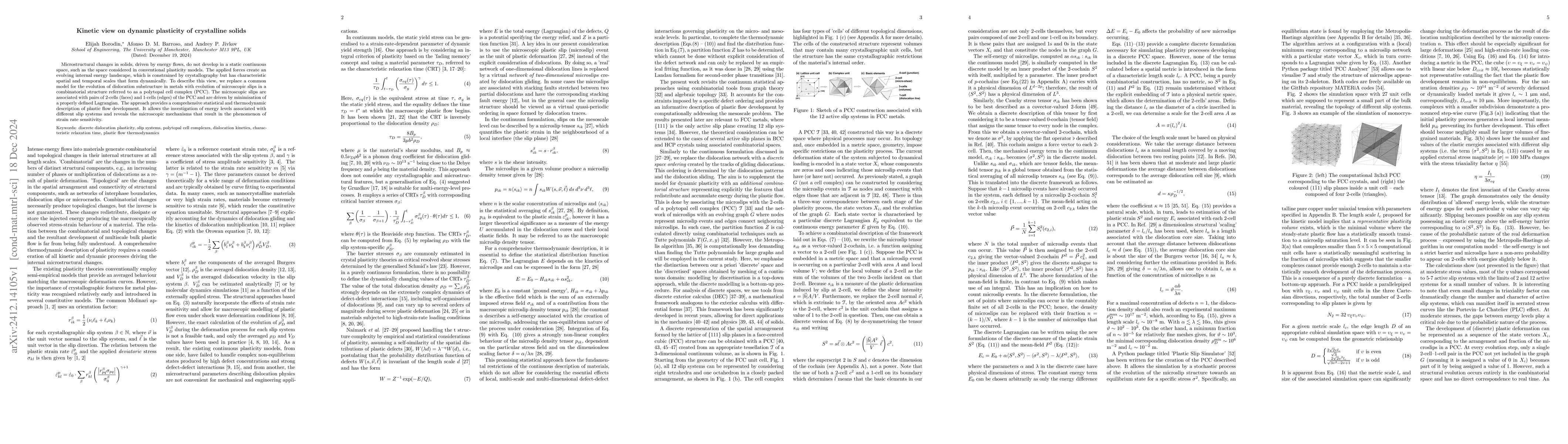 Thumbnail for Kinetic view on dynamic plasticity of crystalline solids