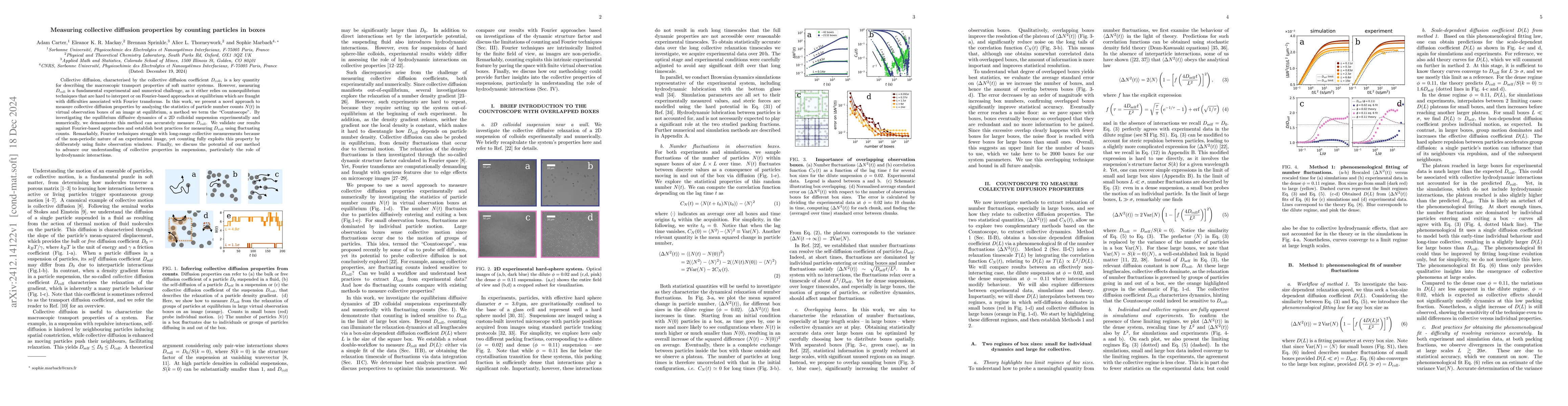 Thumbnail for Measuring collective diffusion properties by counting particles in boxes