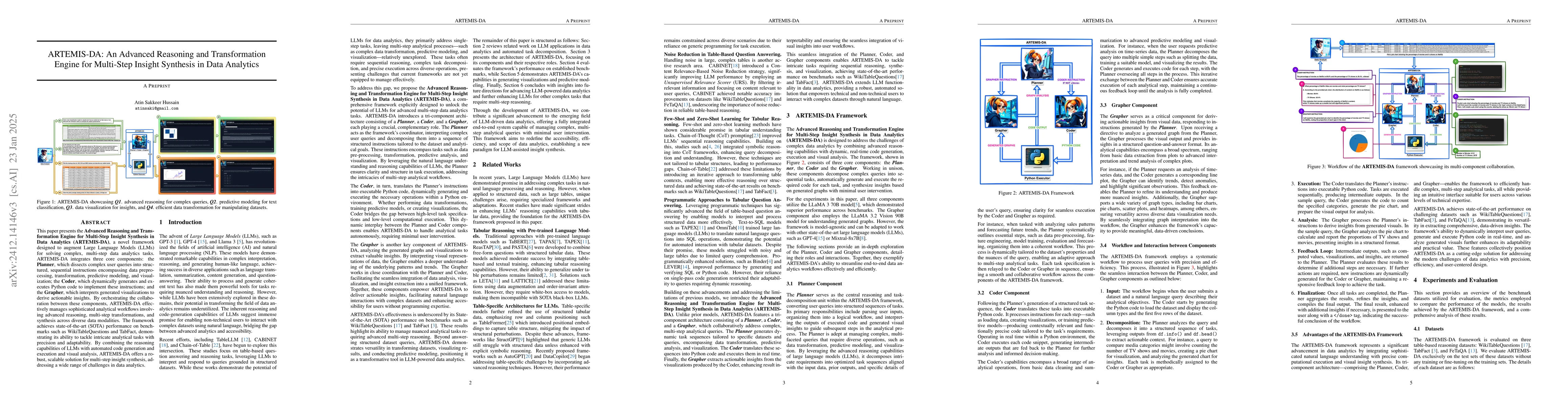 Thumbnail for Advanced Reasoning and Transformation Engine for Multi-Step Insight
  Synthesis in Data Analytics with Large Language Models
