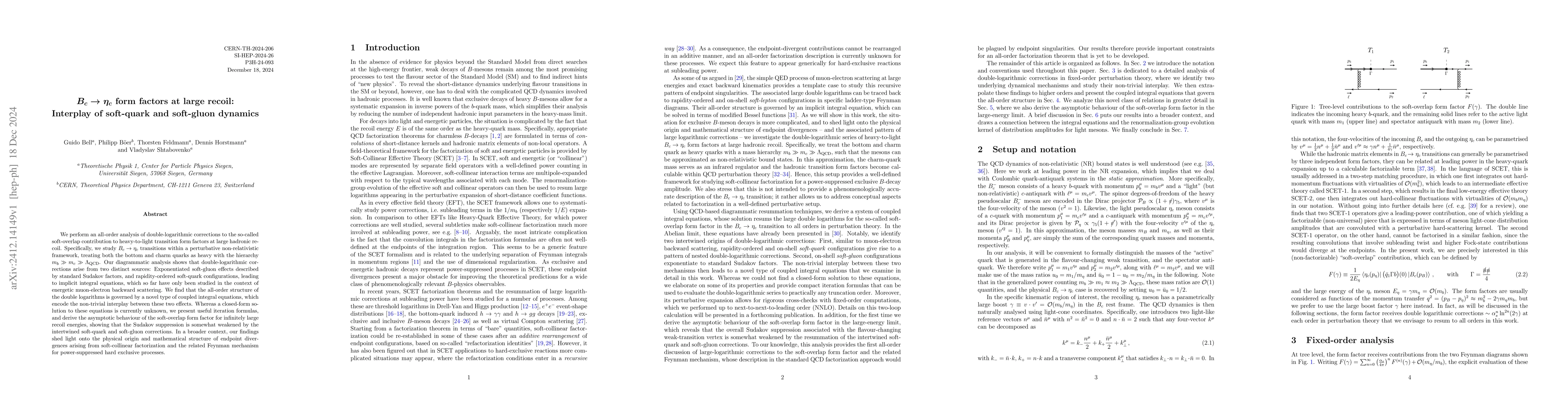 Thumbnail for $B_c \to η_c$ form factors at large recoil: Interplay of soft-quark
  and soft-gluon dynamics