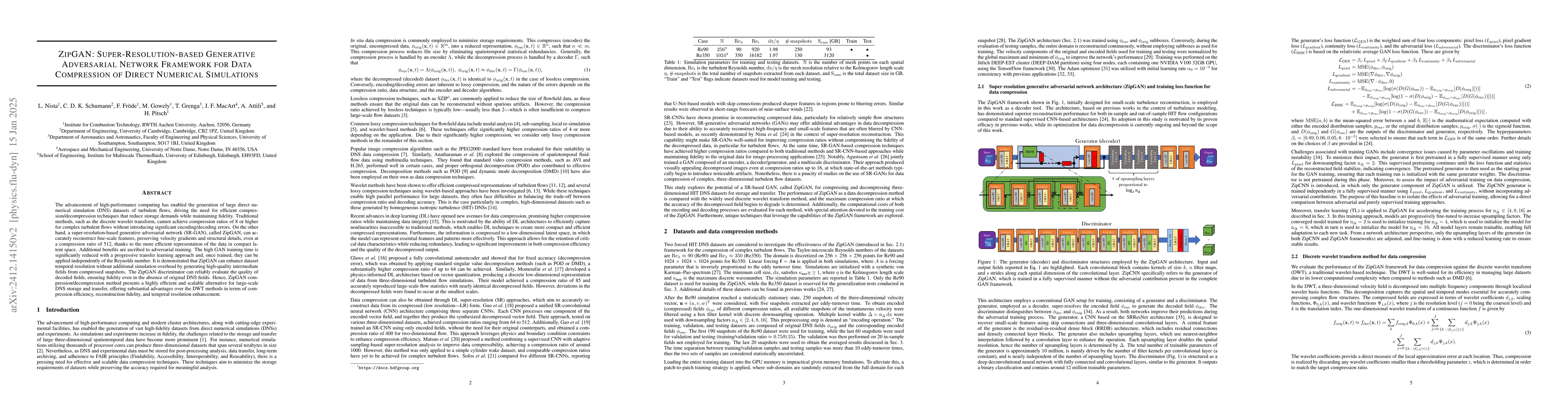 Thumbnail for Super-Resolution Generative Adversarial Network for Data Compression of
  Direct Numerical Simulations