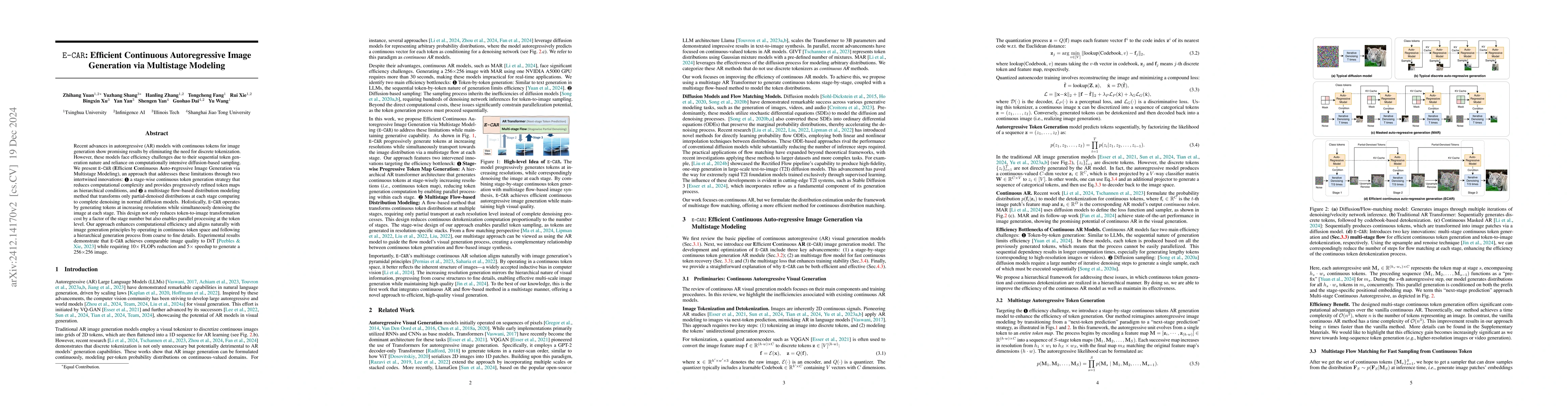 Thumbnail for E-CAR: Efficient Continuous Autoregressive Image Generation via
  Multistage Modeling