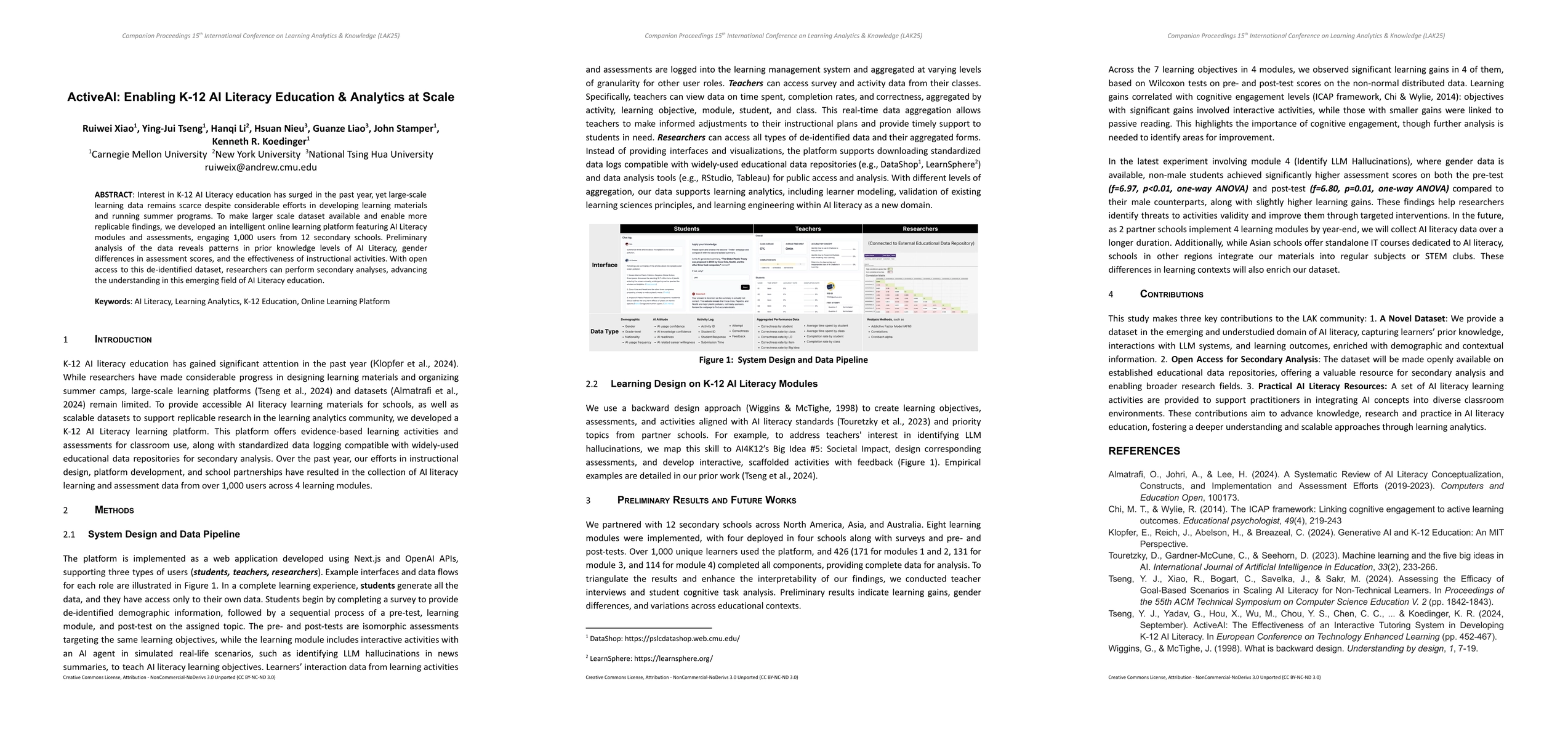 Thumbnail for ActiveAI: Enabling K-12 AI Literacy Education & Analytics at Scale