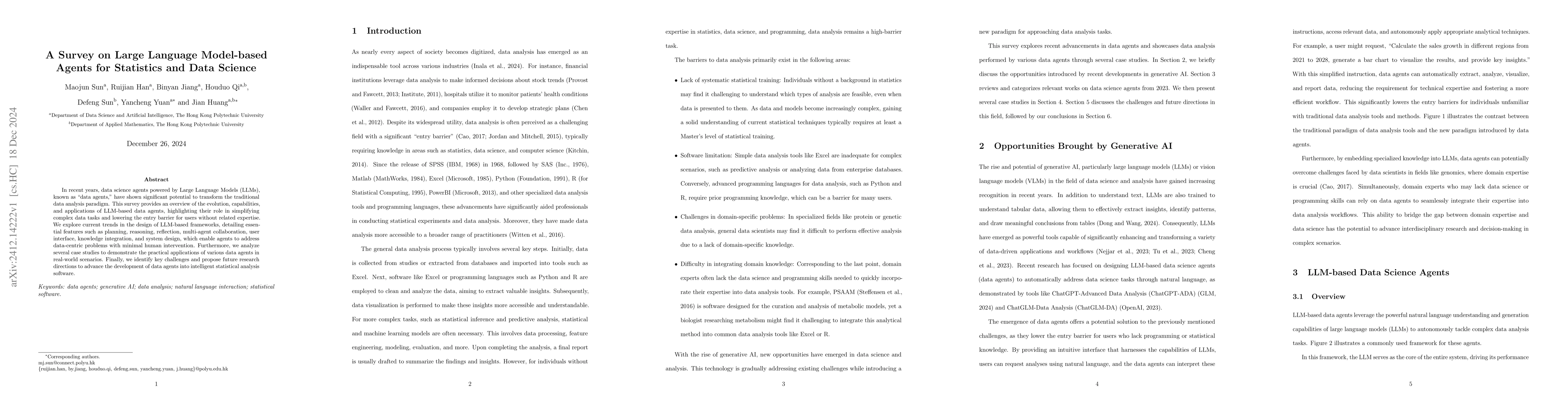 Thumbnail for A Survey on Large Language Model-based Agents for Statistics and Data
  Science