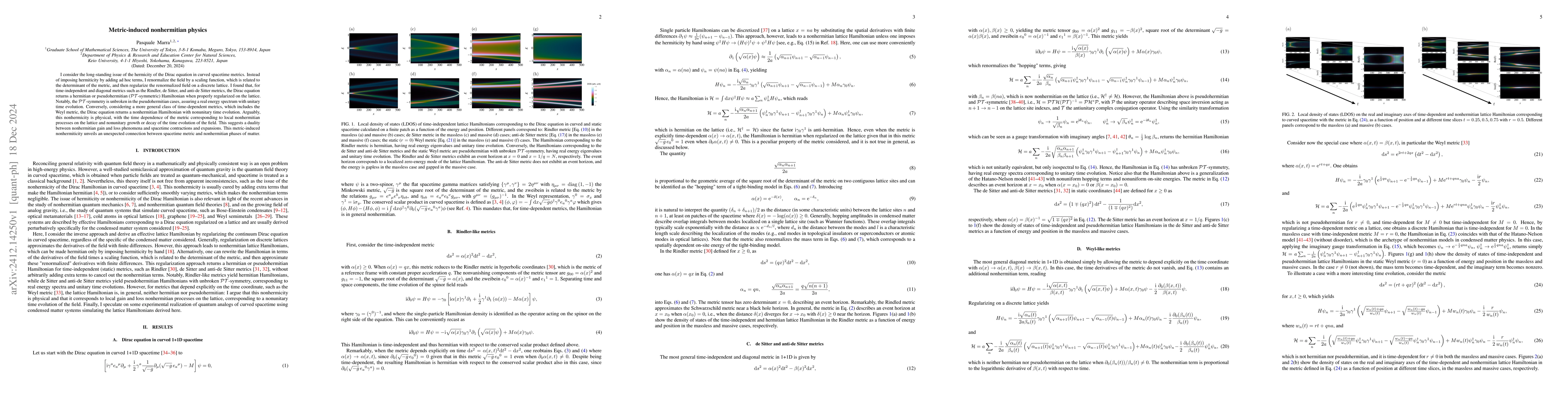 Thumbnail for Metric-induced nonhermitian physics