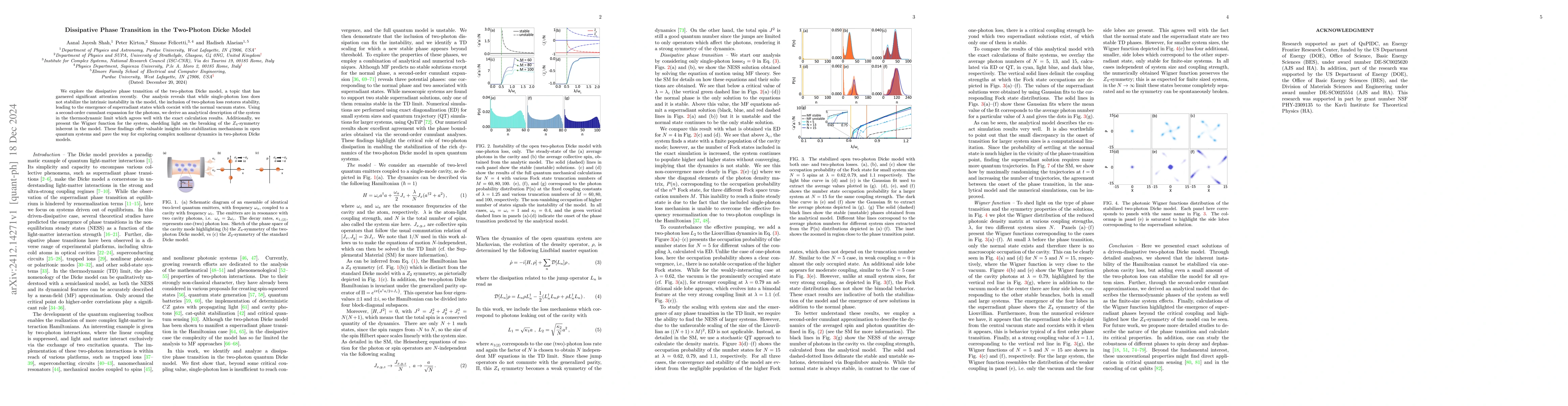 Thumbnail for Dissipative Phase Transition in the Two-Photon Dicke Model