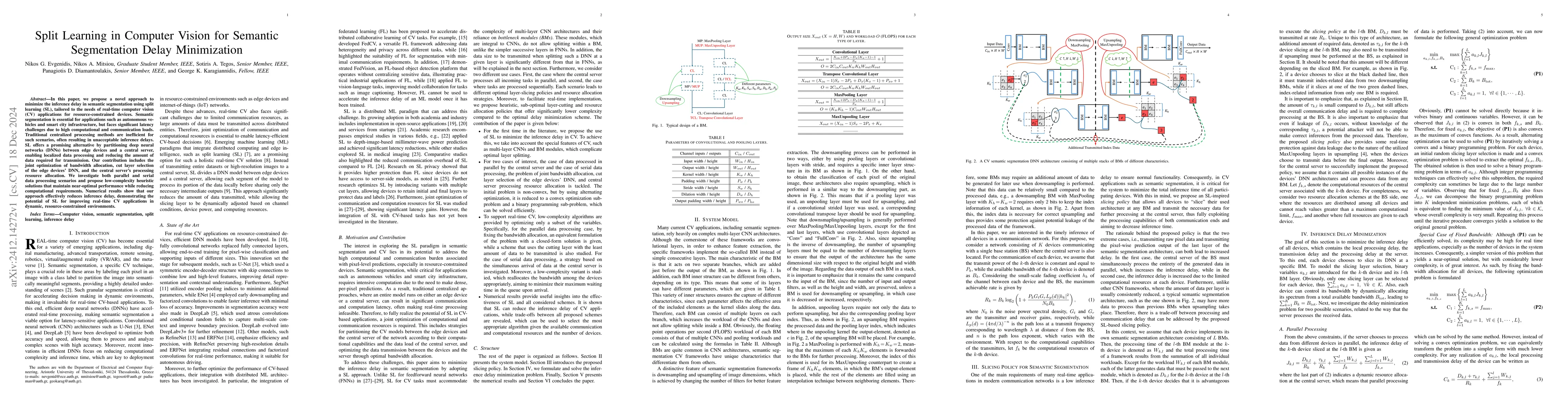 Thumbnail for Split Learning in Computer Vision for Semantic Segmentation Delay
  Minimization