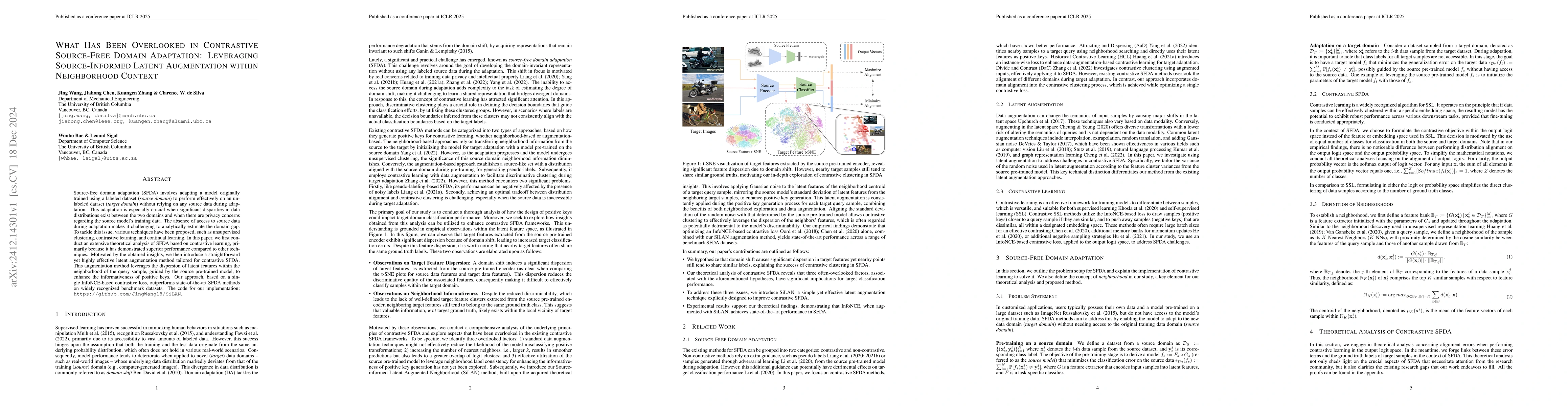 Thumbnail for What Has Been Overlooked in Contrastive Source-Free Domain Adaptation:
  Leveraging Source-Informed Latent Augmentation within Neighborhood Context