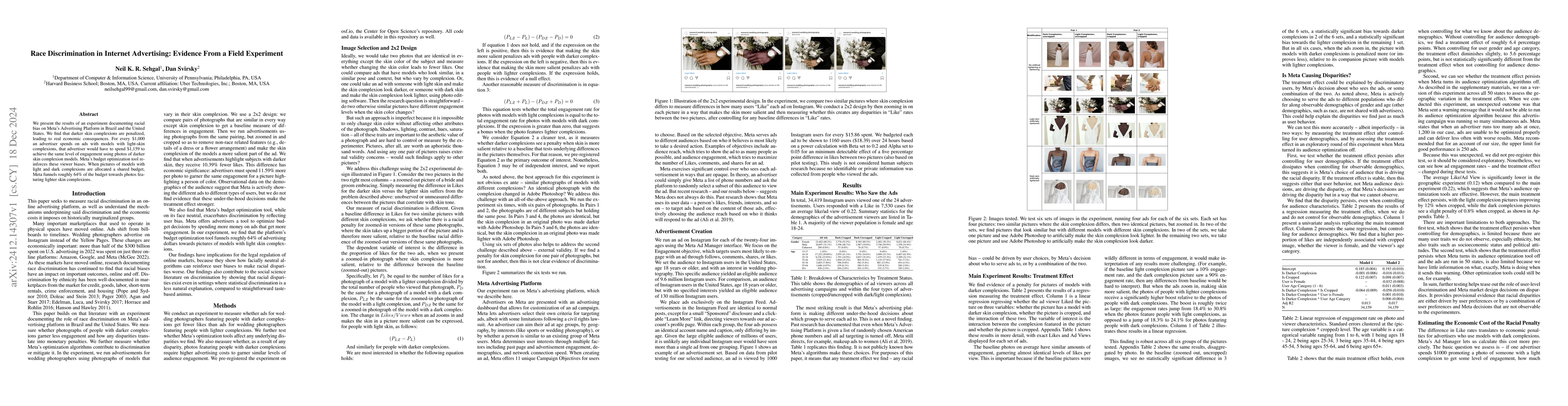Thumbnail for Race Discrimination in Internet Advertising: Evidence From a Field
  Experiment