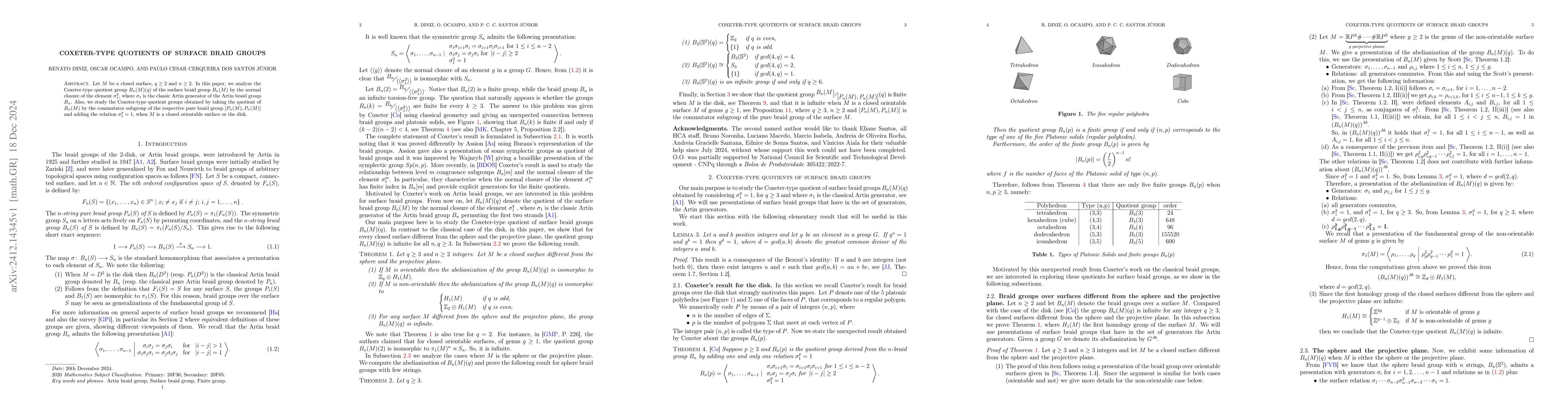 Thumbnail for Coxeter-type quotients of surface braid groups