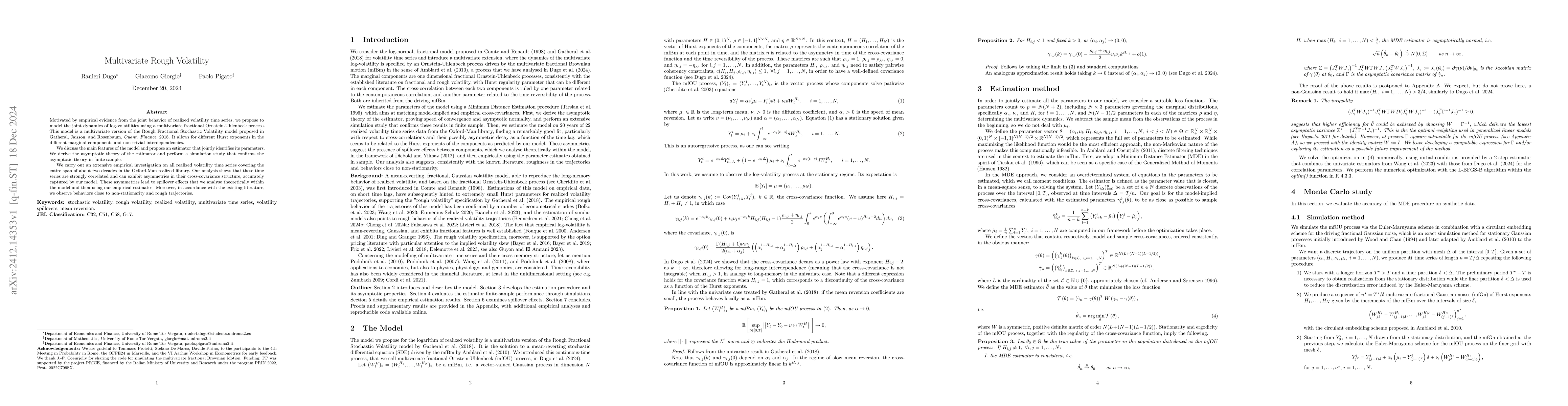 Thumbnail for Multivariate Rough Volatility