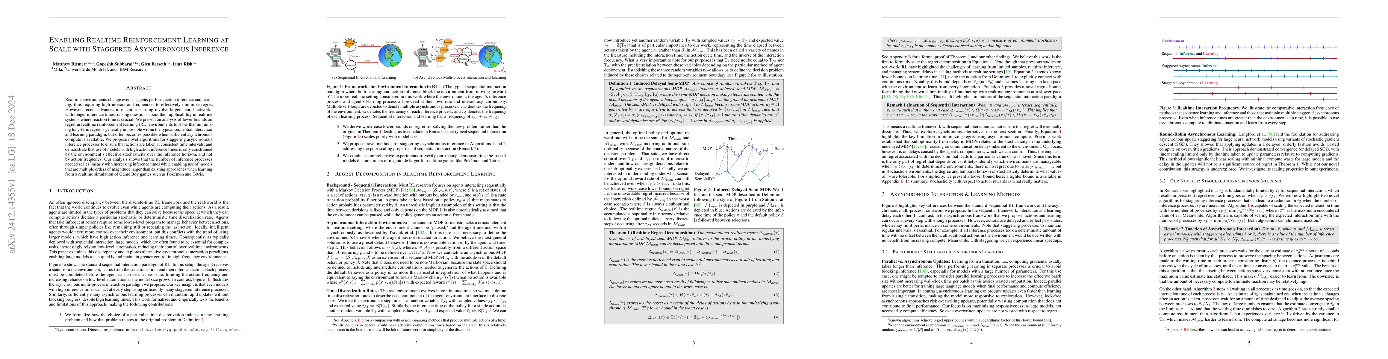 Thumbnail for Enabling Realtime Reinforcement Learning at Scale with Staggered
  Asynchronous Inference
