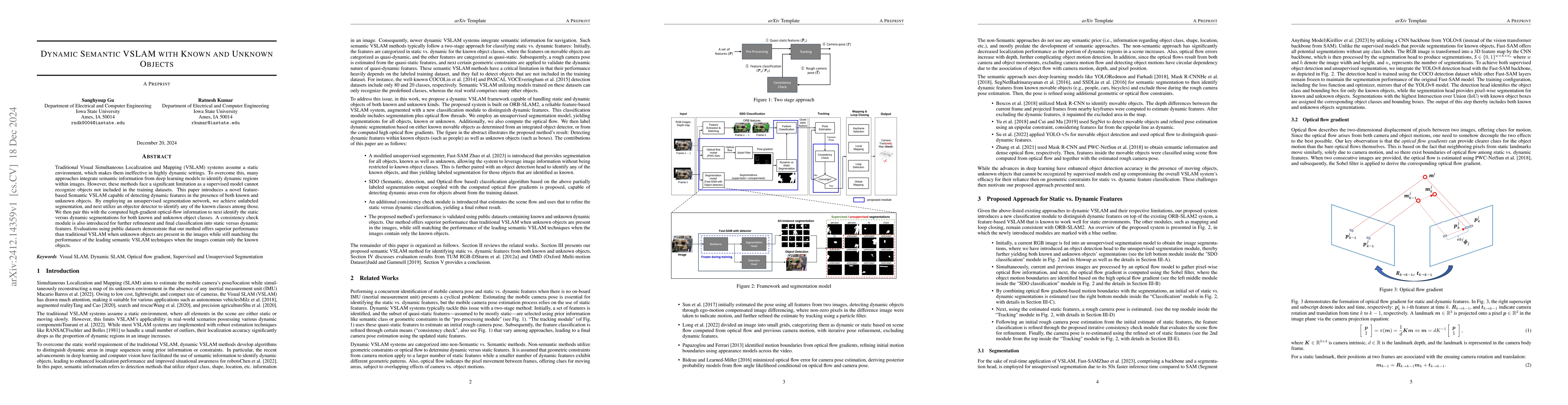 Thumbnail for Dynamic semantic VSLAM with known and unknown objects
