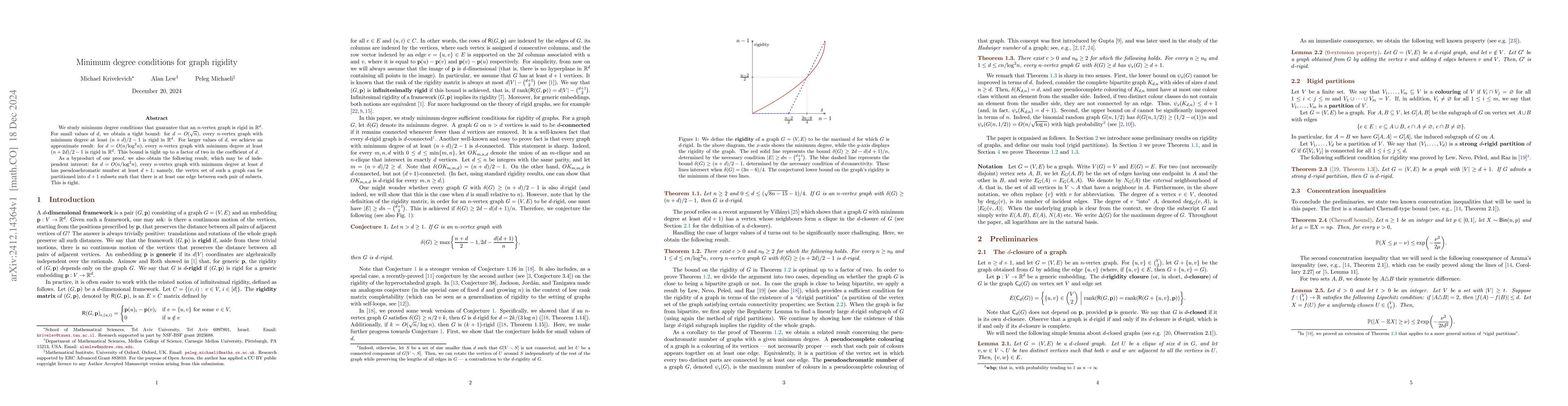 Thumbnail for Minimum degree conditions for graph rigidity