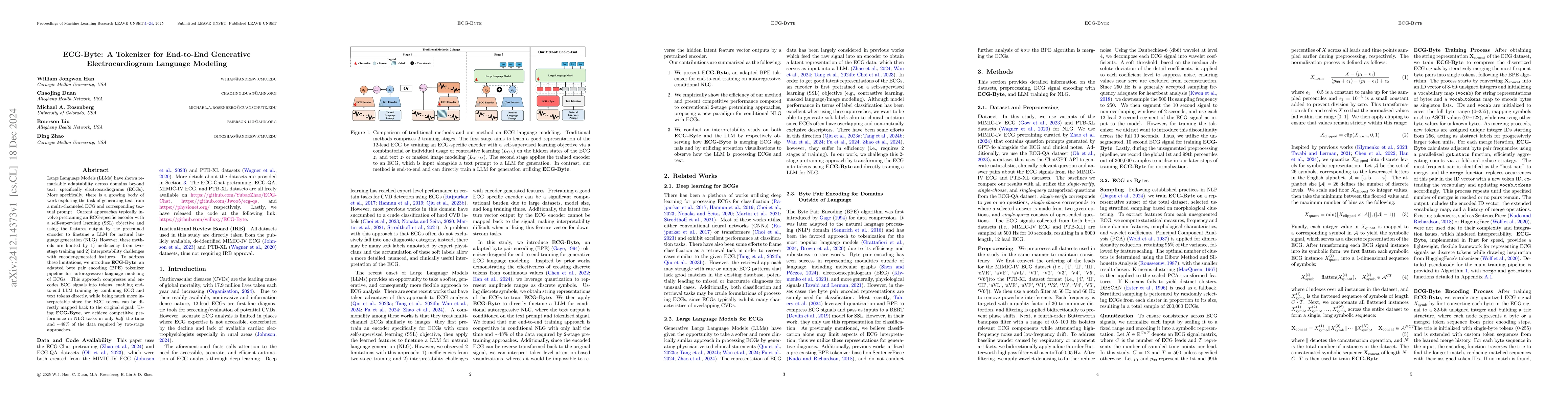 Thumbnail for ECG-Byte: A Tokenizer for End-to-End Generative Electrocardiogram
  Language Modeling