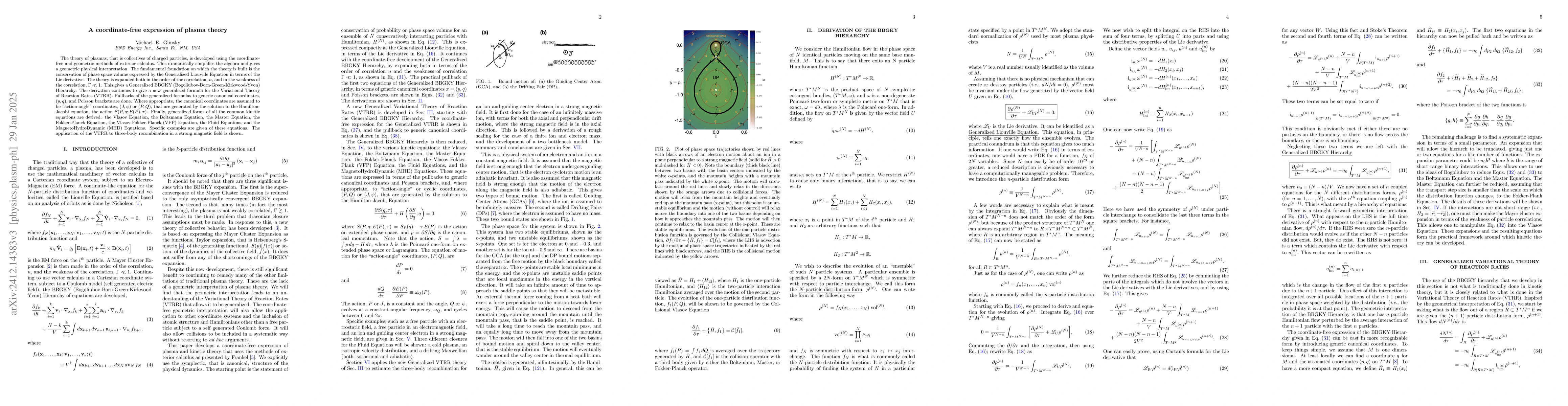 Thumbnail for A coordinate-free expression of plasma theory