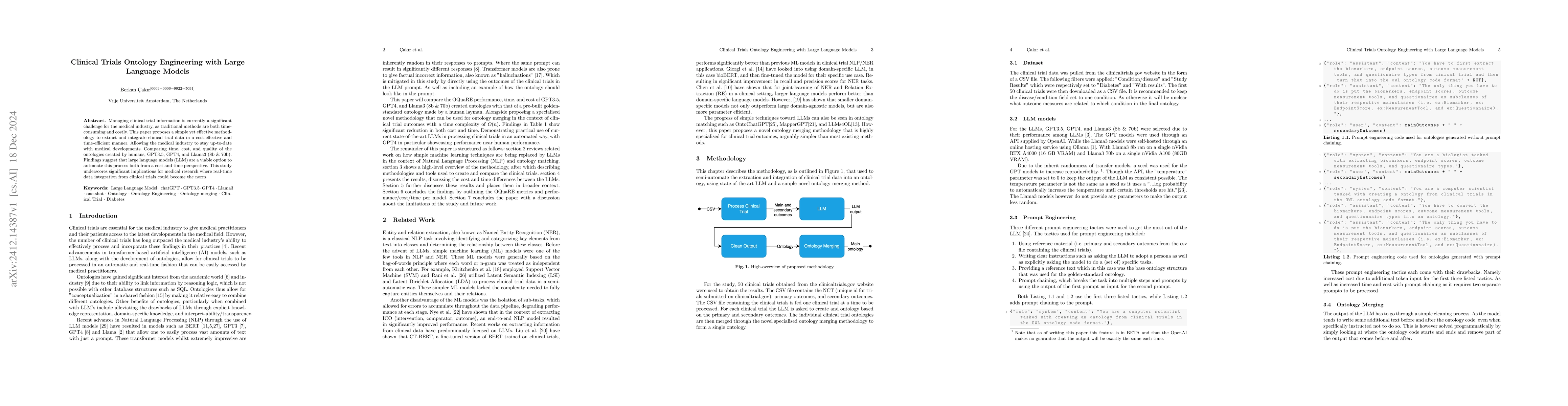 Thumbnail for Clinical Trials Ontology Engineering with Large Language Models