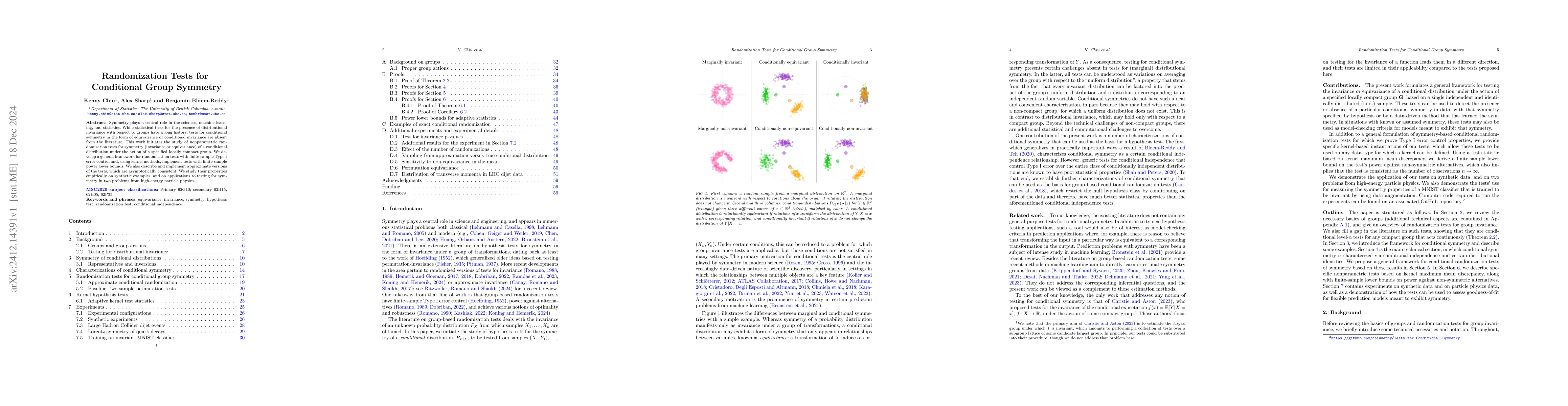 Thumbnail for Randomization Tests for Conditional Group Symmetry
