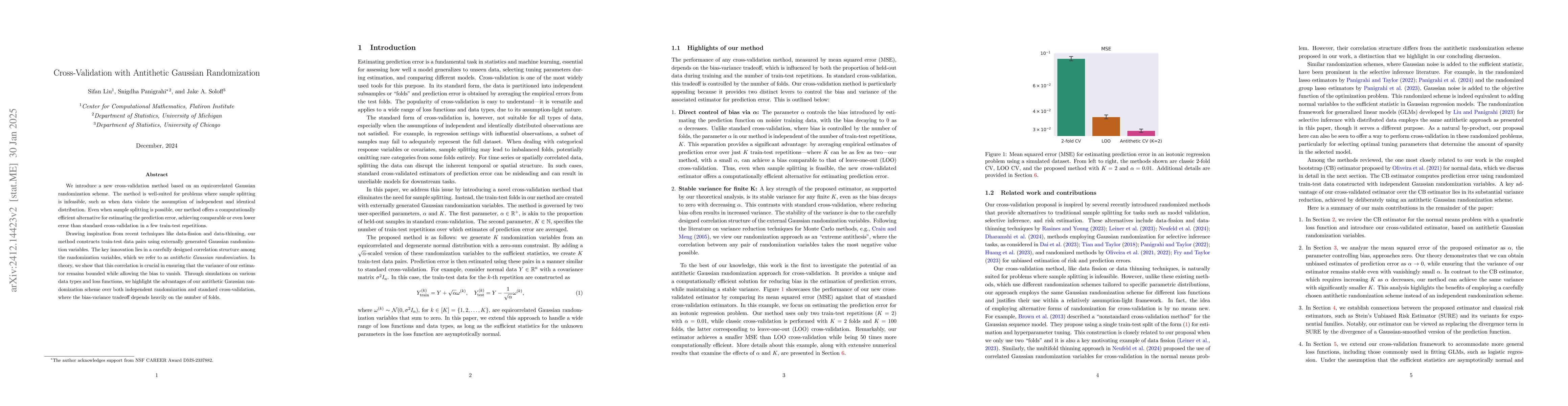 Thumbnail for Cross-Validation with Antithetic Gaussian Randomization