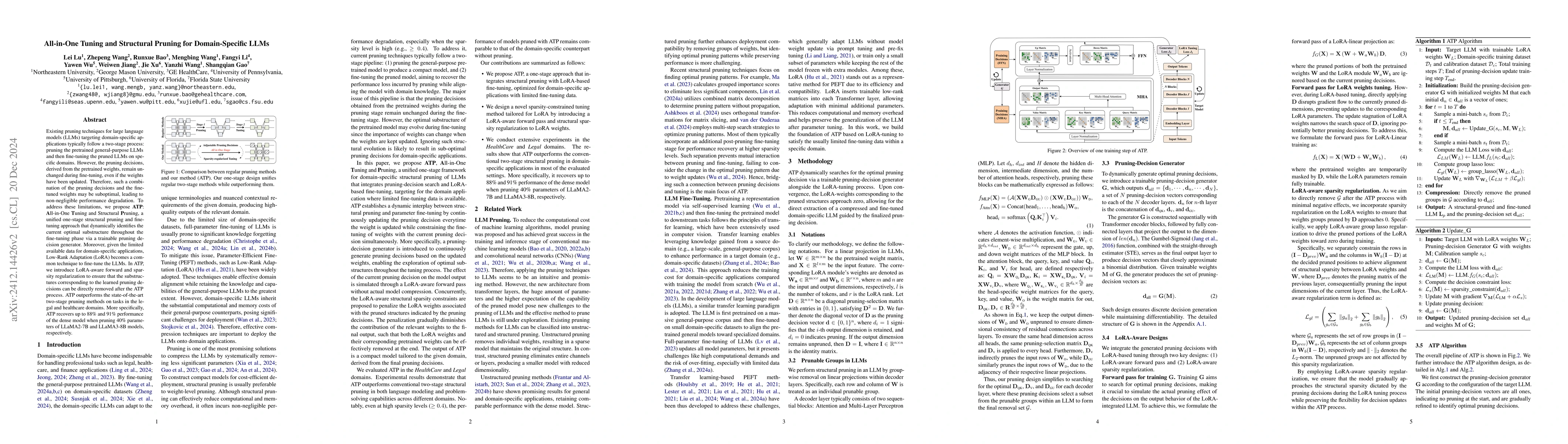 Thumbnail for All-in-One Tuning and Structural Pruning for Domain-Specific LLMs