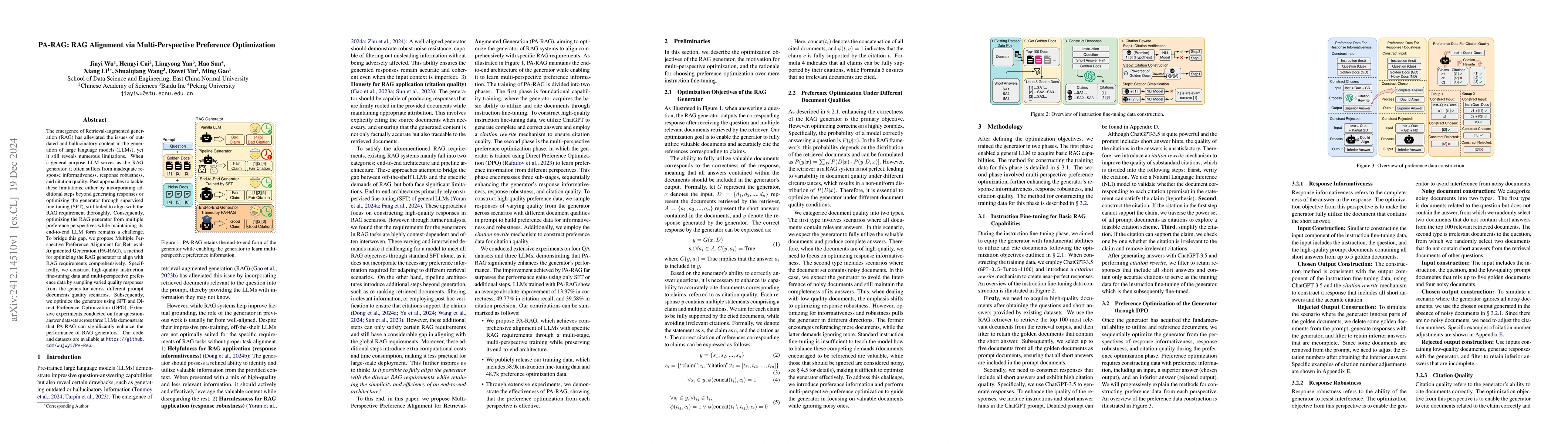 Thumbnail for PA-RAG: RAG Alignment via Multi-Perspective Preference Optimization