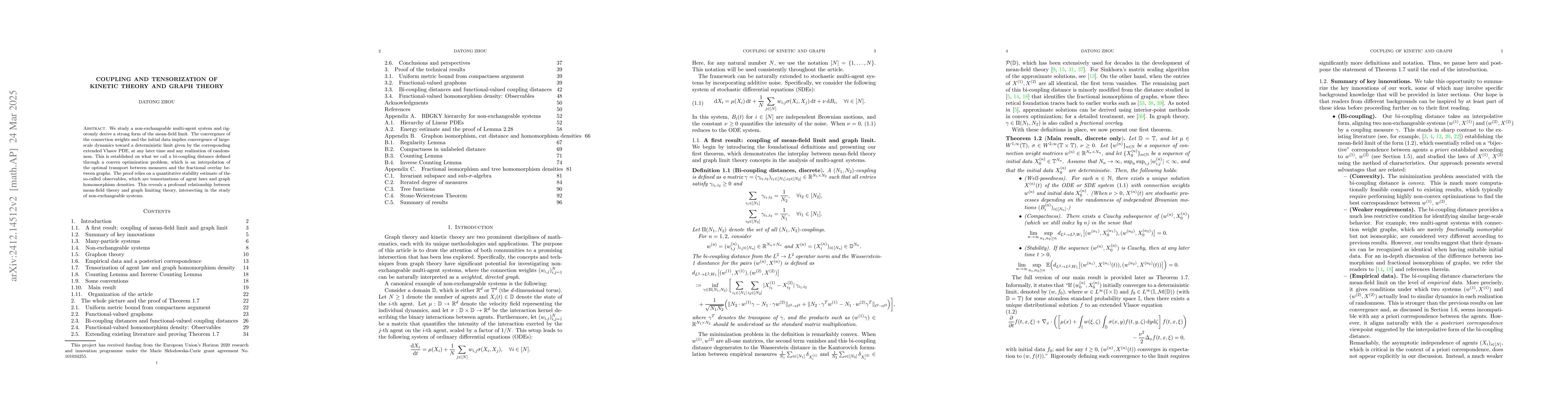 Thumbnail for Coupling and Tensorization of Kinetic Theory and Graph Theory