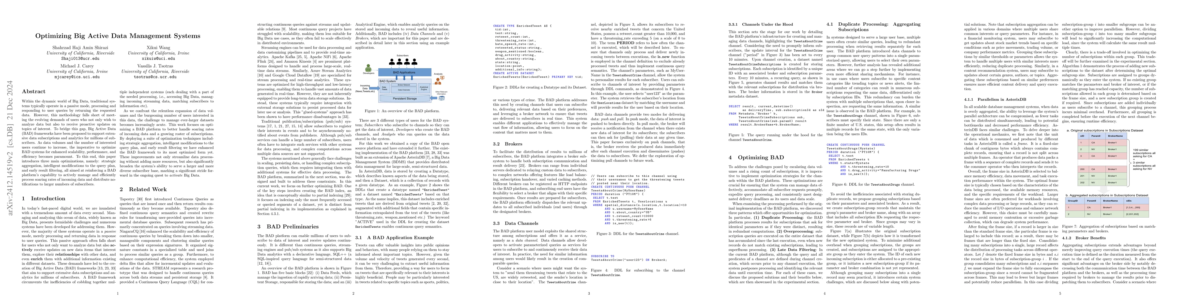 Thumbnail for Optimizing Big Active Data Management Systems
