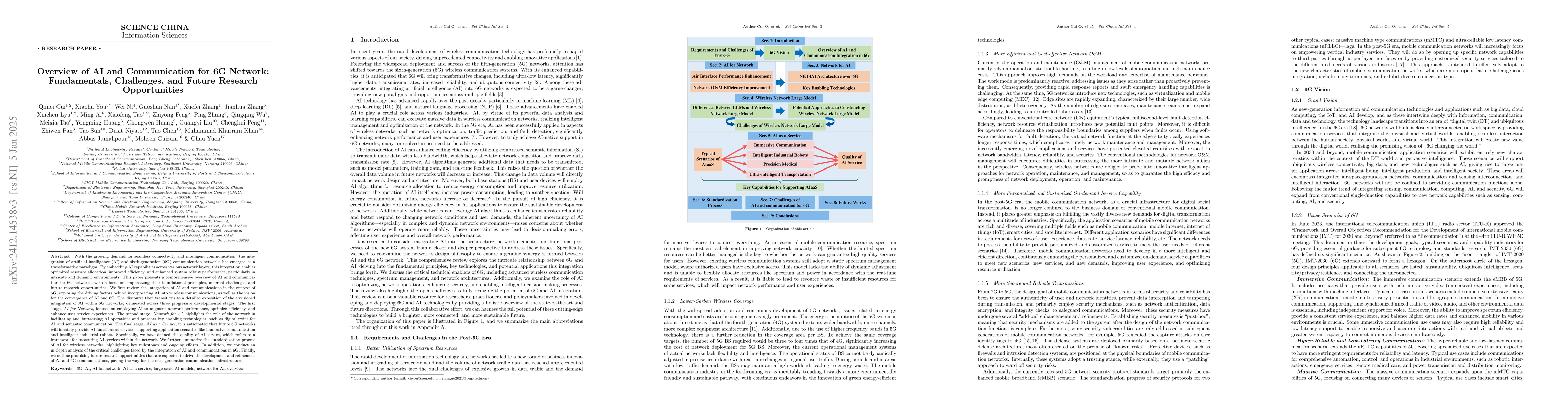Thumbnail for Overview of AI and Communication for 6G Network: Fundamentals,
  Challenges, and Future Research Opportunities