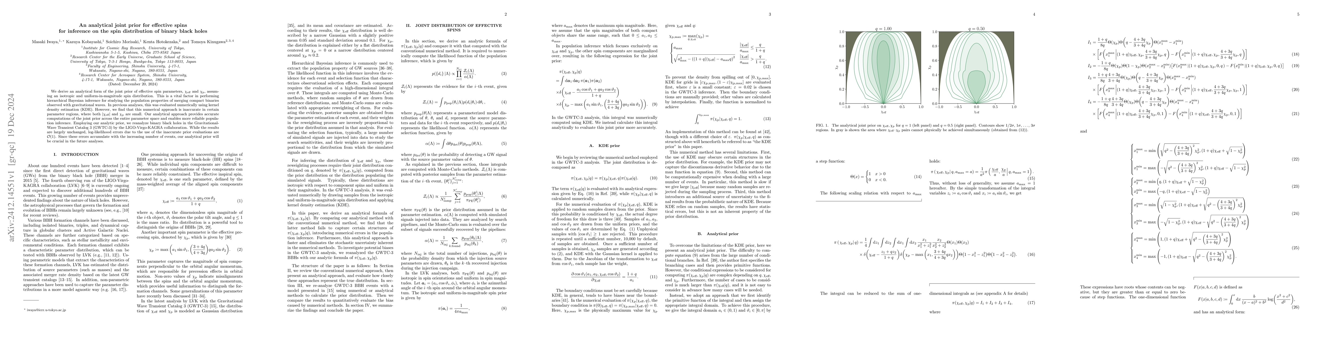 Thumbnail for An analytical joint prior for effective spins for inference on the spin
  distribution of binary black holes