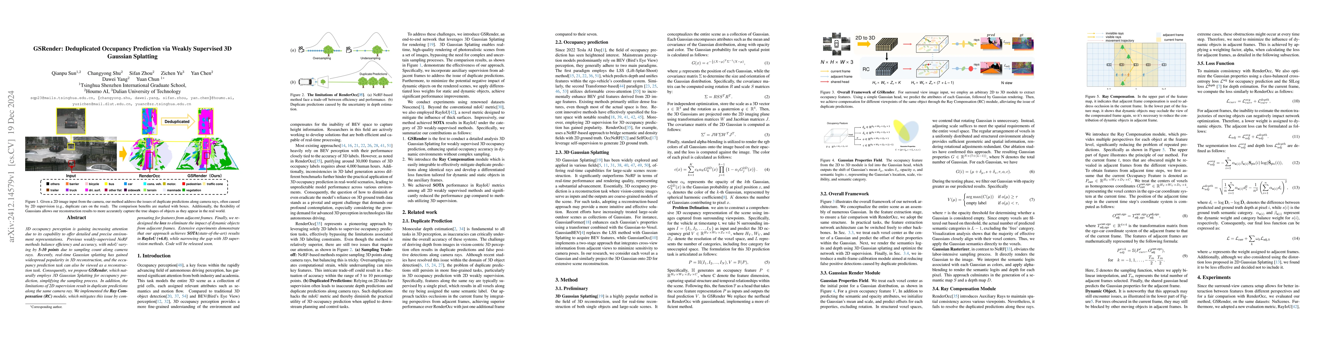 Thumbnail for GSRender: Deduplicated Occupancy Prediction via Weakly Supervised 3D
  Gaussian Splatting