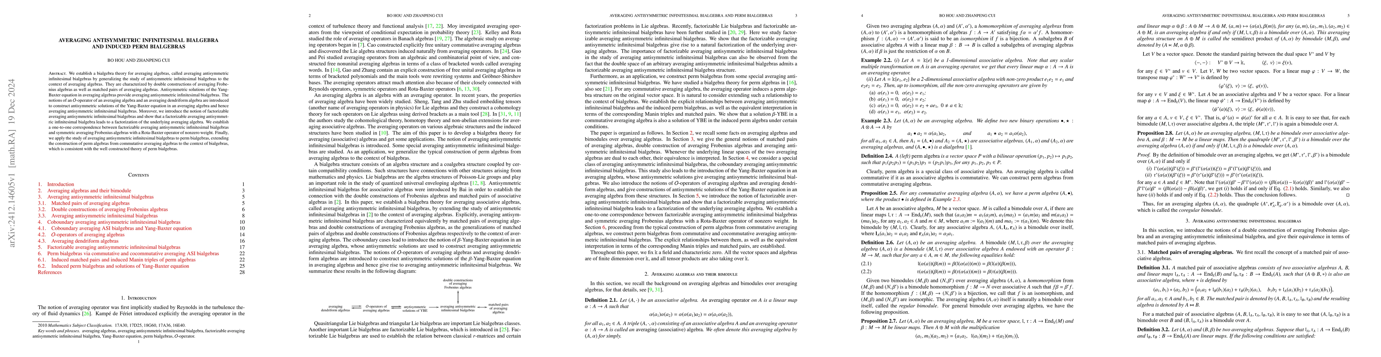 Thumbnail for Averaging antisymmetric infinitesimal bialgebra and perm bialgebras