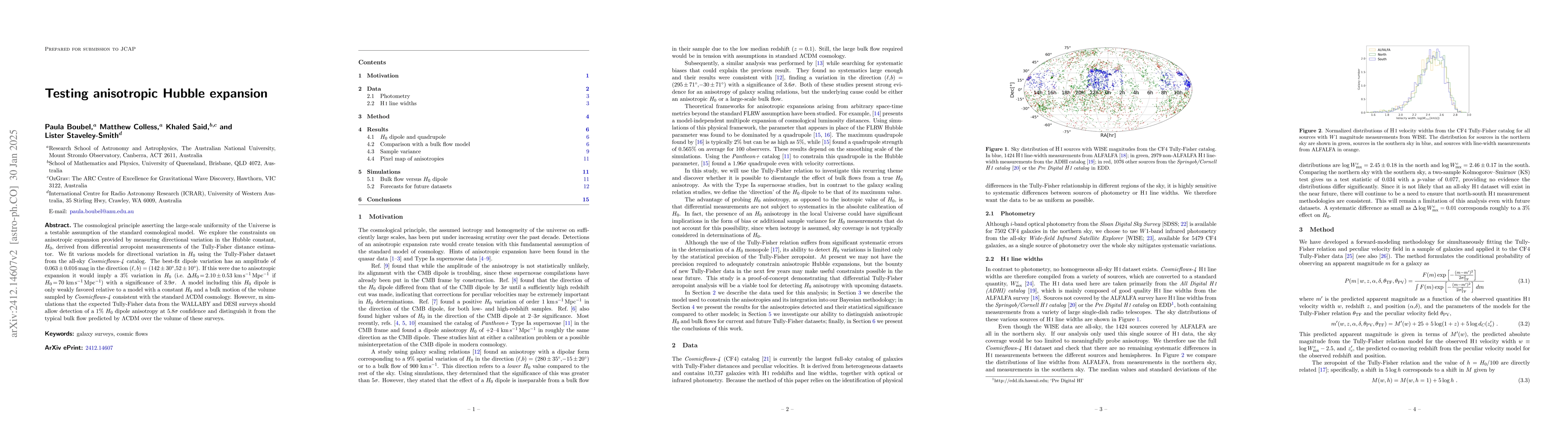 Thumbnail for Testing anisotropic Hubble expansion