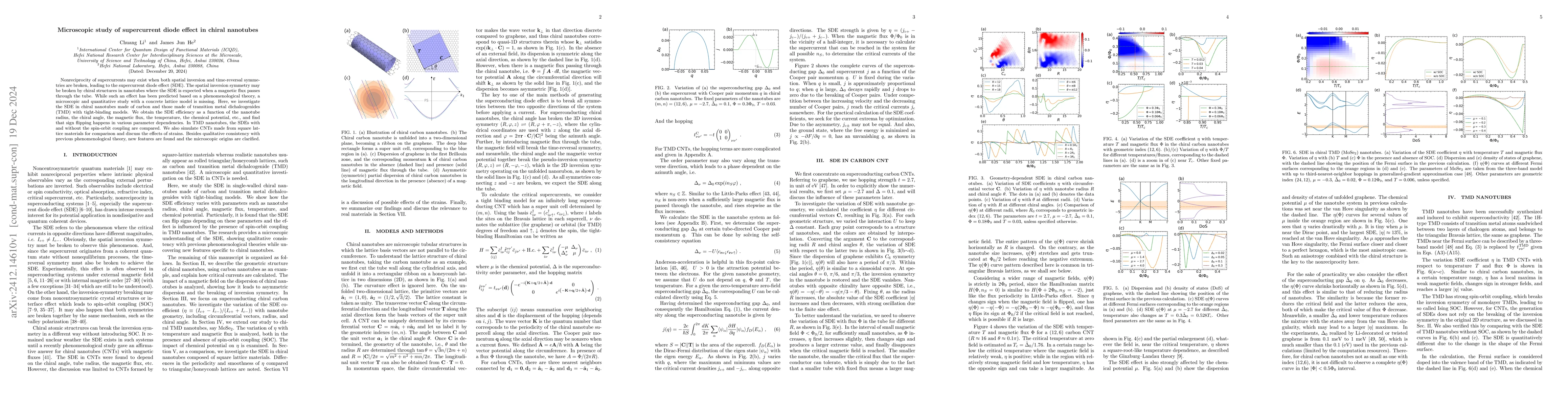Thumbnail for Microscopic study of supercurrent diode effect in chiral nanotubes