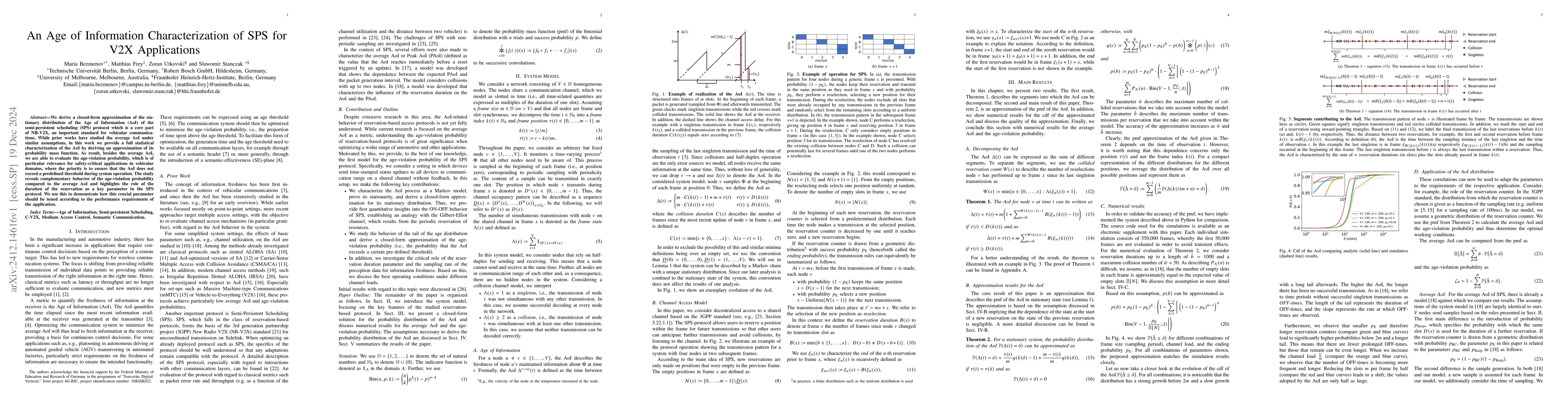 Thumbnail for An Age of Information Characterization of SPS for V2X Applications