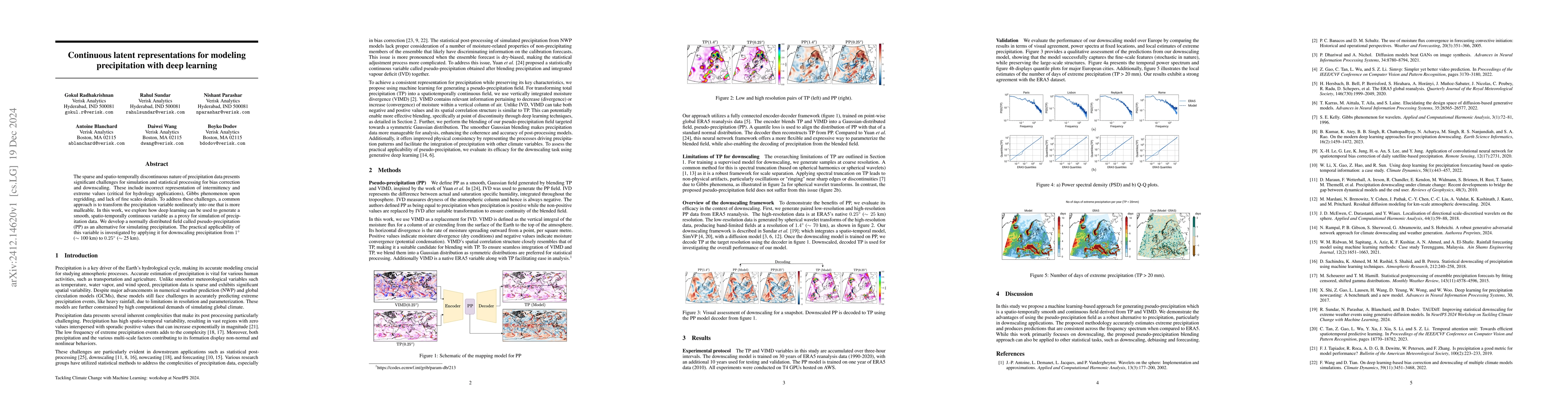 Thumbnail for Continuous latent representations for modeling precipitation with deep
  learning