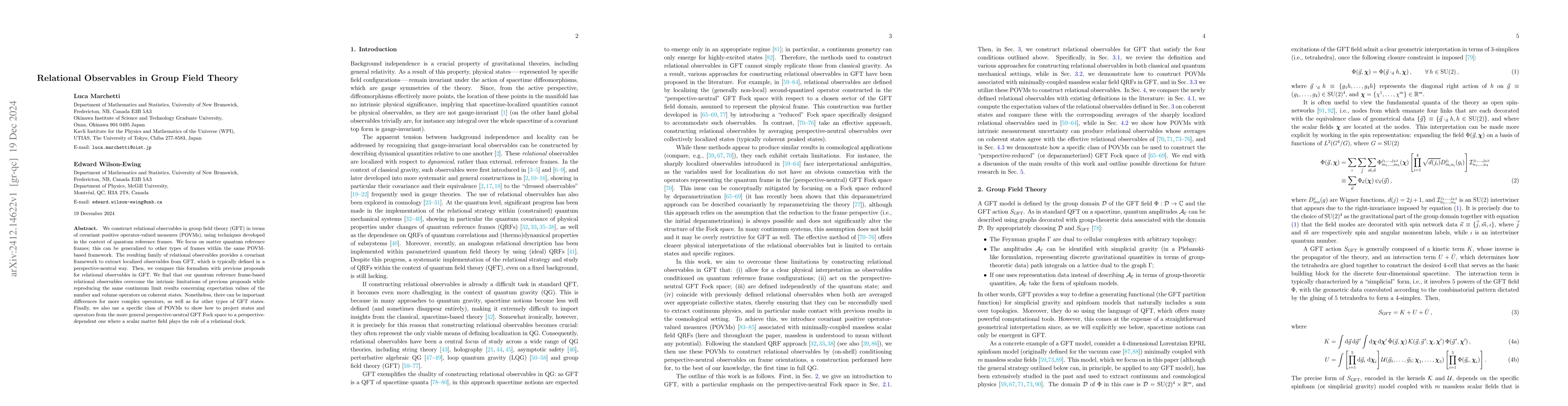 Thumbnail for Relational Observables in Group Field Theory