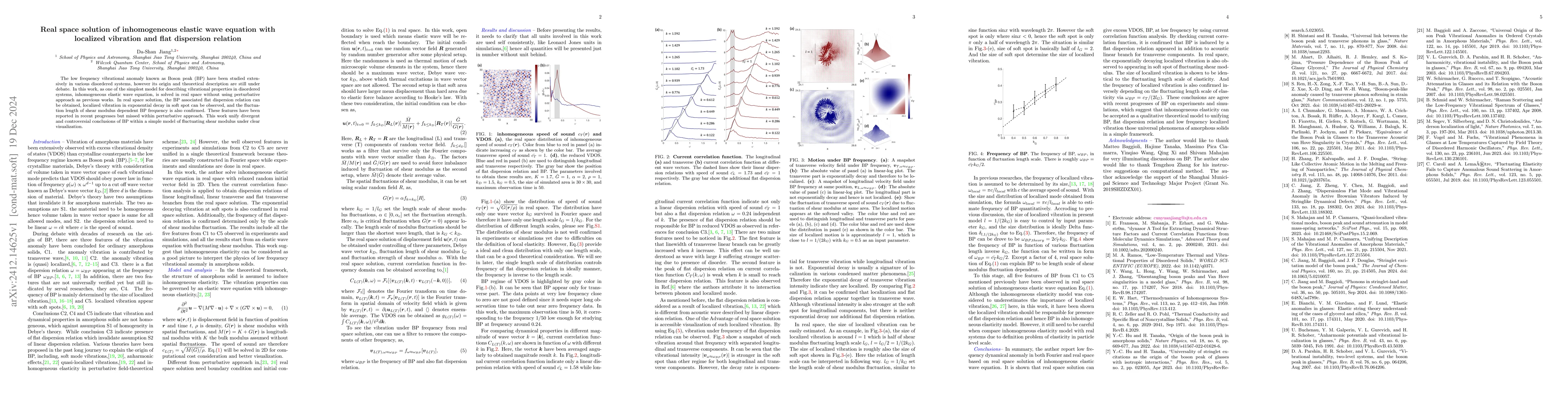 Thumbnail for Real space solution of inhomogeneous elastic wave equation with
  localized vibration and flat dispersion relation