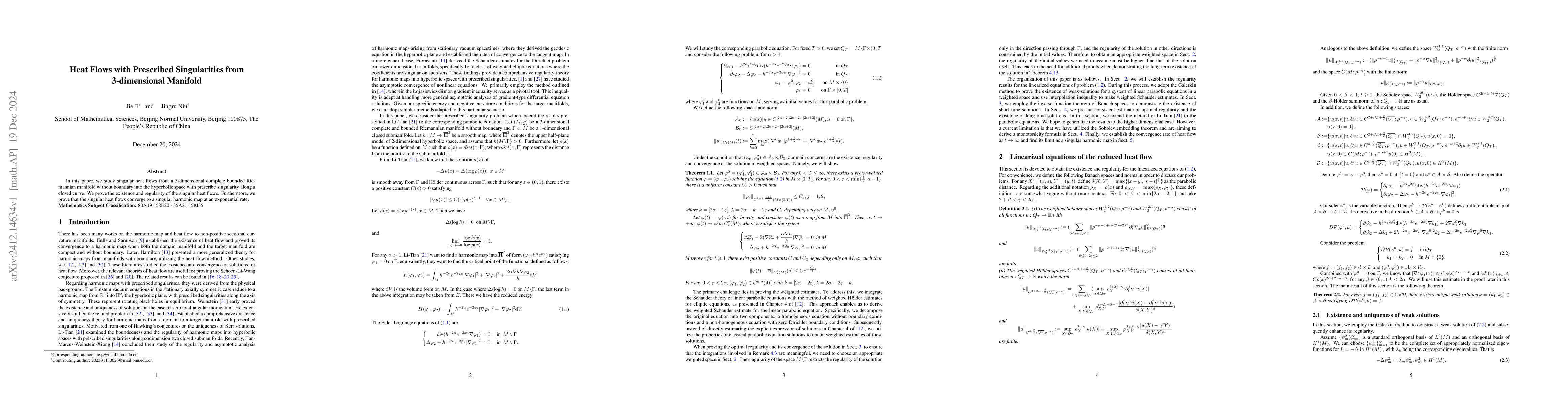 Thumbnail for Heat Flows with Prescribed Singularities from 3-dimensional Manifold